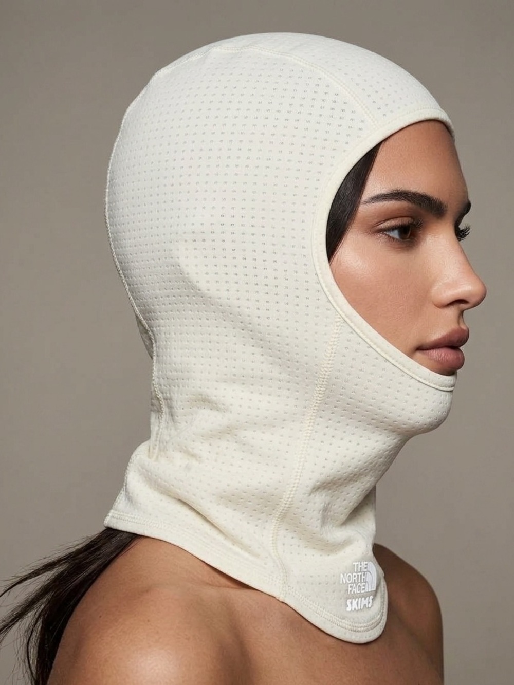 NWT The North Face x SKIMS Unisex Dotknit Balaclava Bone Cream S/M